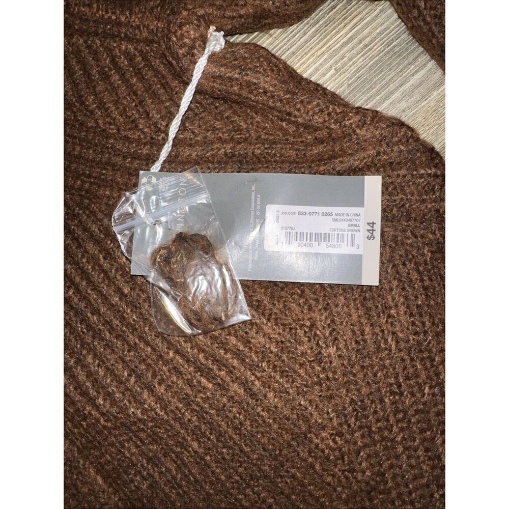 Worthington Tortoise Brown Crew Neck Ribbed Knit Sweater. Size Small. $44. 9 - Picture 6 of 8